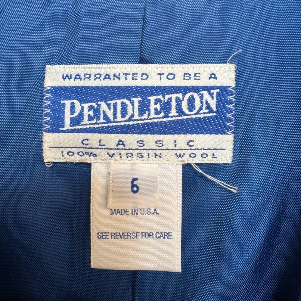 Pendleton Double Breasted Black 100% Virgin Wool … - image 4